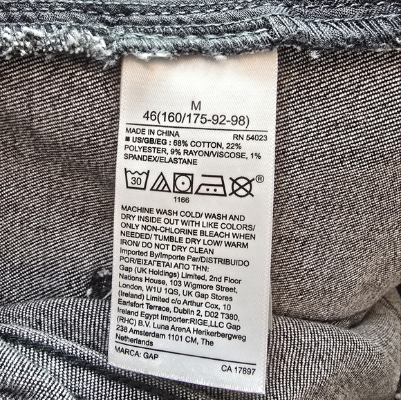 GAP Women Black Paperbag‎ High Rise Tapered Jeans Sz Medium Minimalist Old Money - Picture 8 of 12